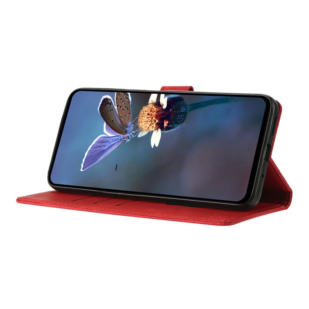 Triangly knižkové púzdro na Samsung Galaxy A57 5G - červené