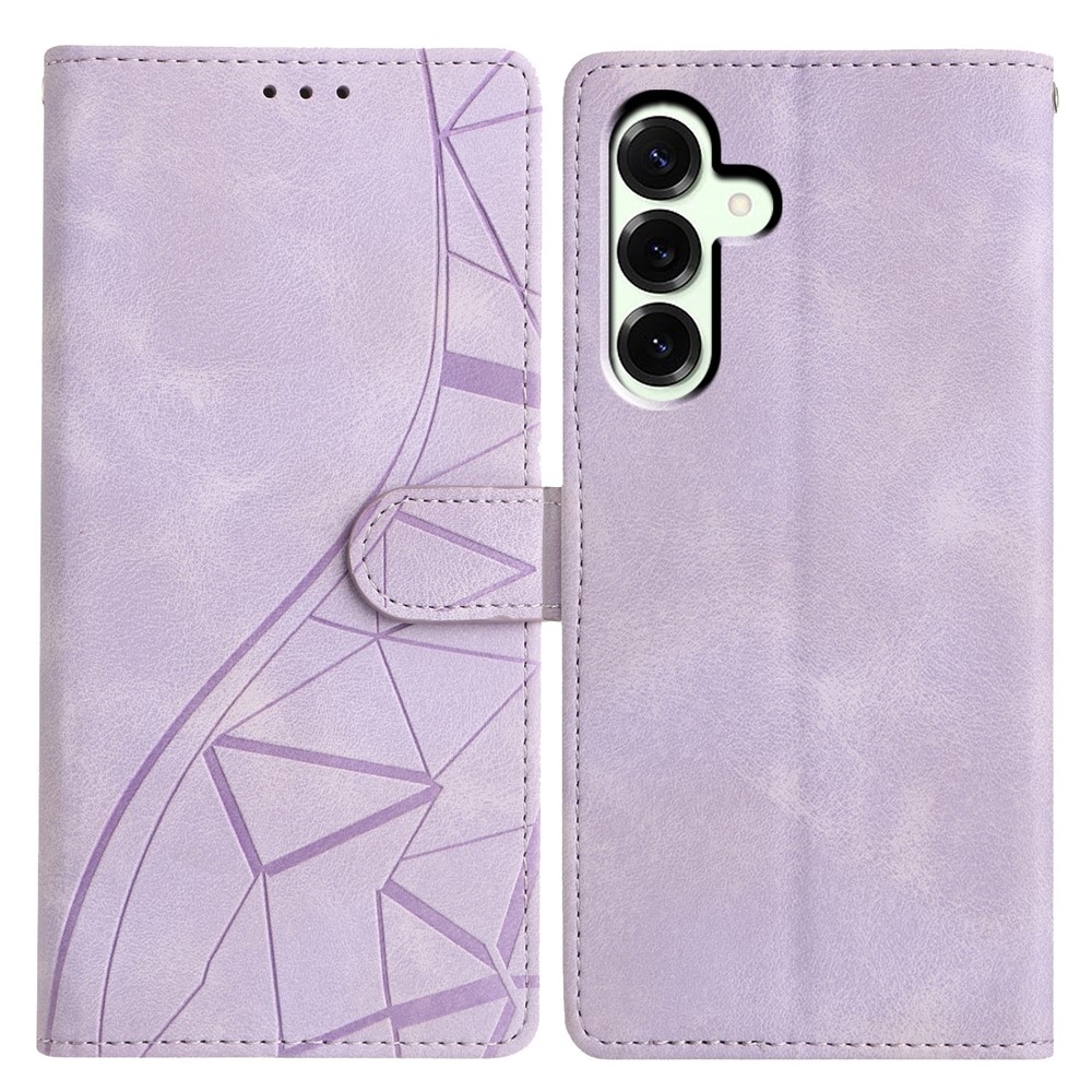 Triangly knižkové púzdro na Samsung Galaxy A57 5G - fialové