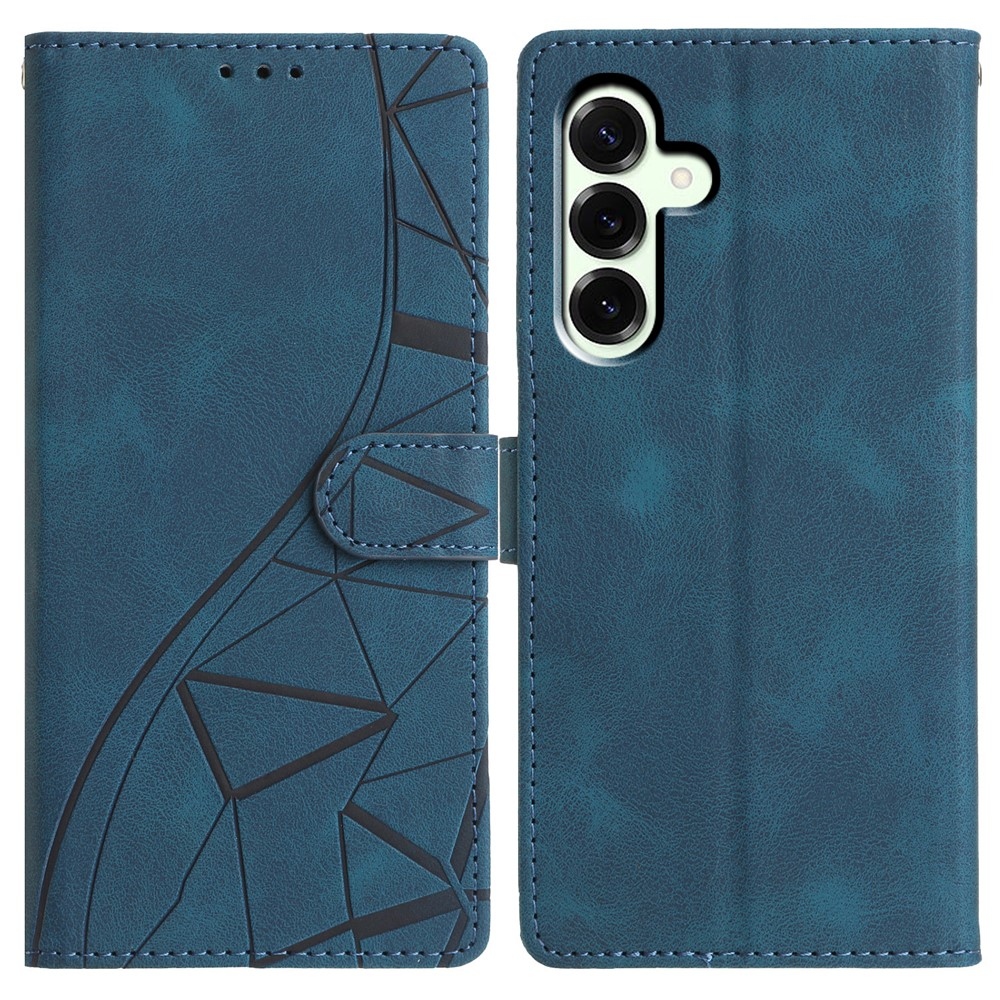 Triangly knižkové púzdro na Samsung Galaxy A57 5G - modré