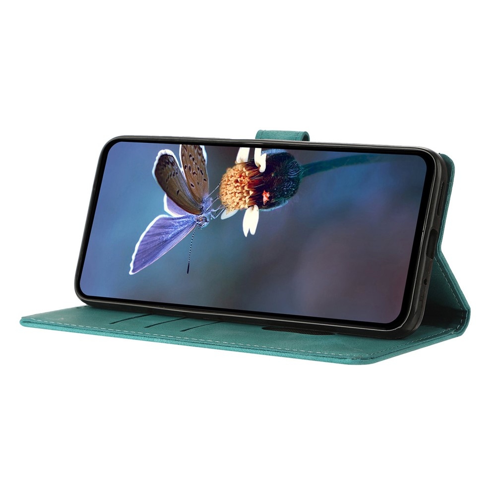 Triangly knižkové púzdro na Samsung Galaxy A57 5G - zelené