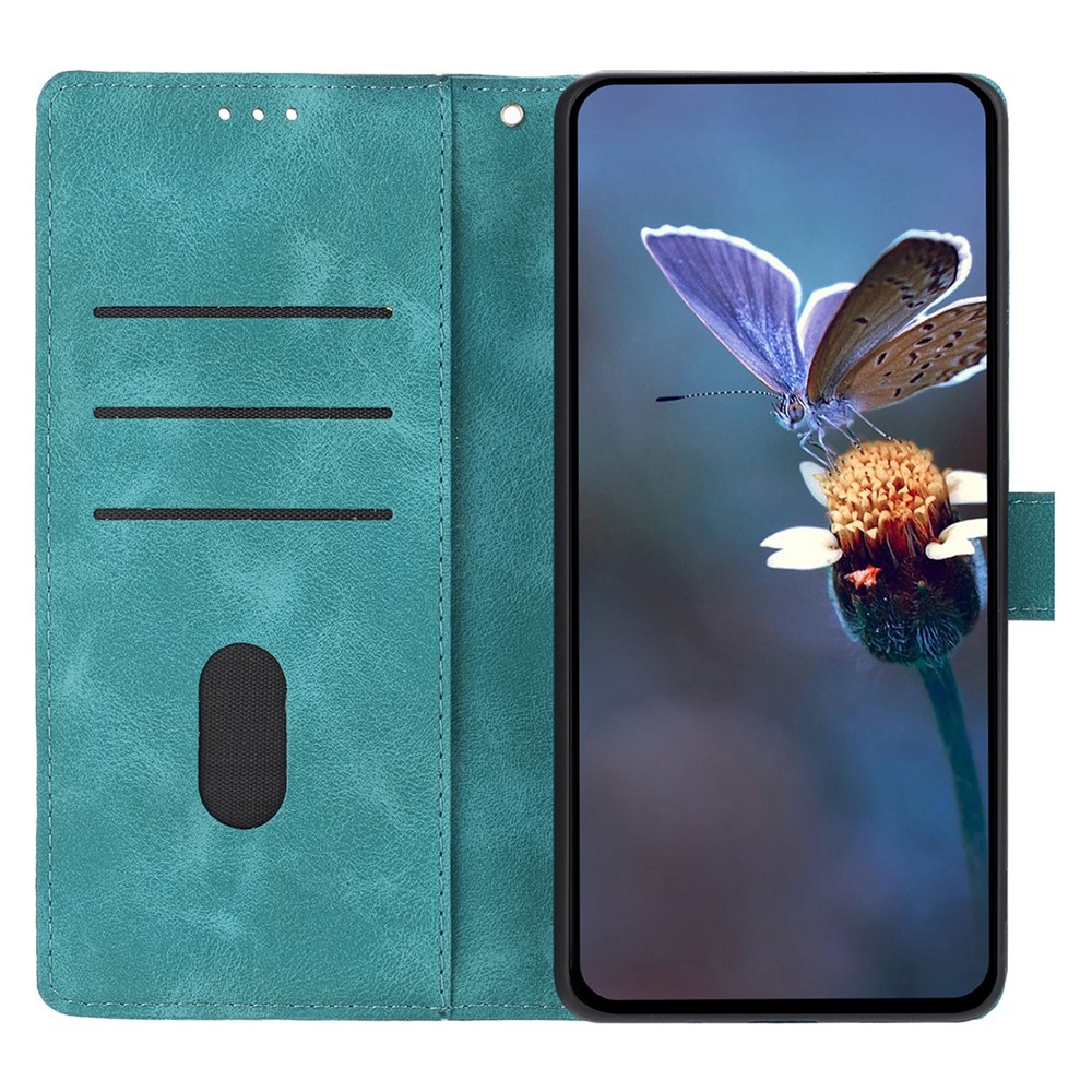 Triangly knižkové púzdro na Samsung Galaxy A57 5G - zelené