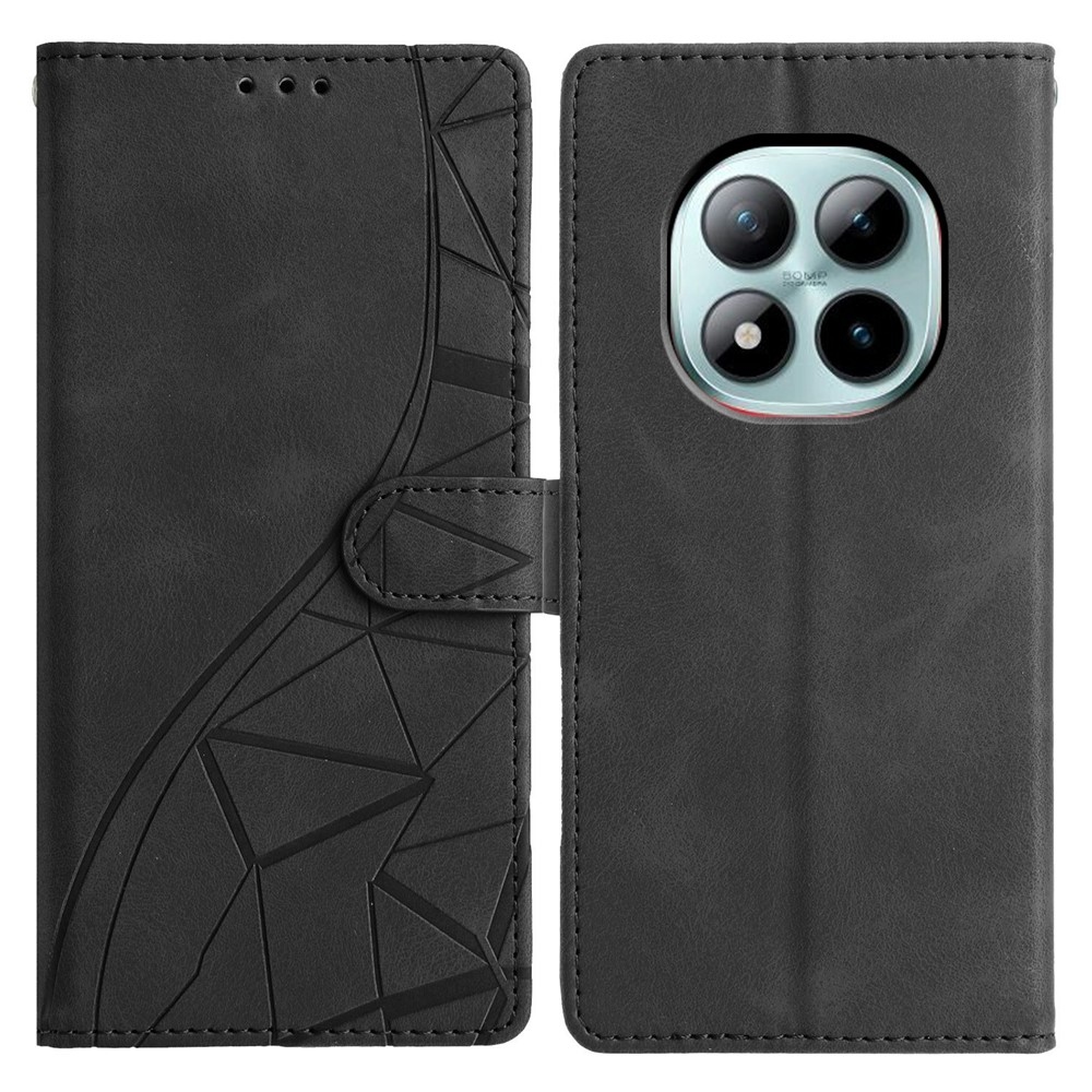 Triangly knižkové púzdro na Xiaomi Redmi Note 15 Pro+ 5G - čierne