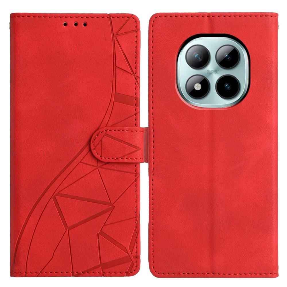 Triangly knižkové puzdro na Xiaomi Redmi Note 15 Pro+ 5G/Xiaomi Poco M8 Pro 5G - červené