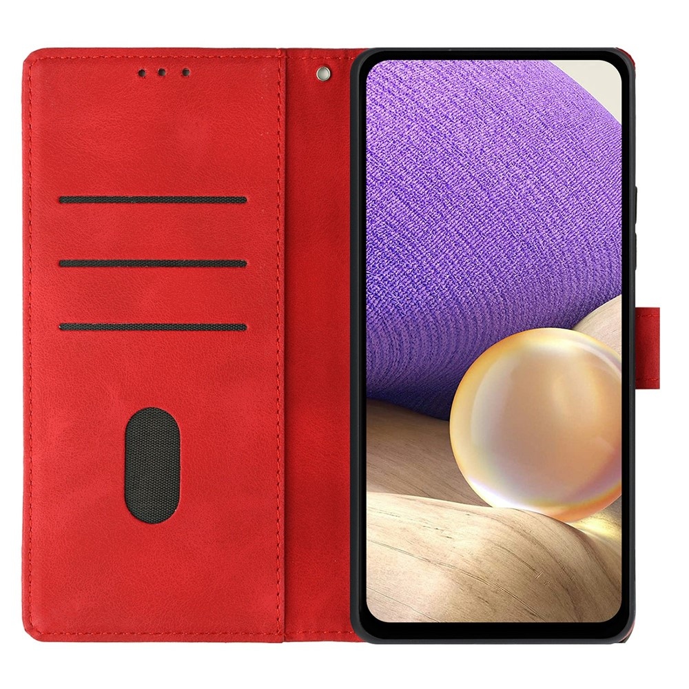 Triangly knižkové puzdro na Xiaomi Redmi Note 15 Pro+ 5G/Xiaomi Poco M8 Pro 5G - červené