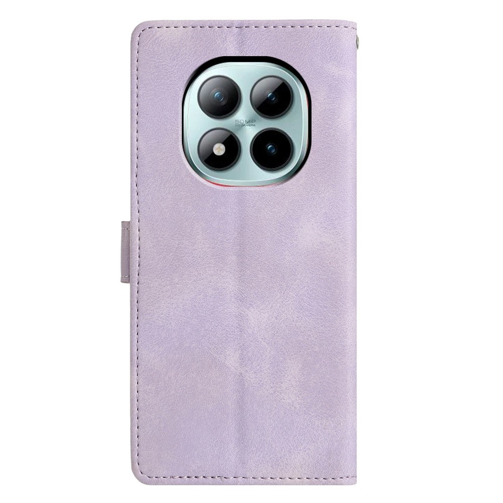 Triangly knižkové púzdro na Xiaomi Redmi Note 15 Pro+ 5G - fialové