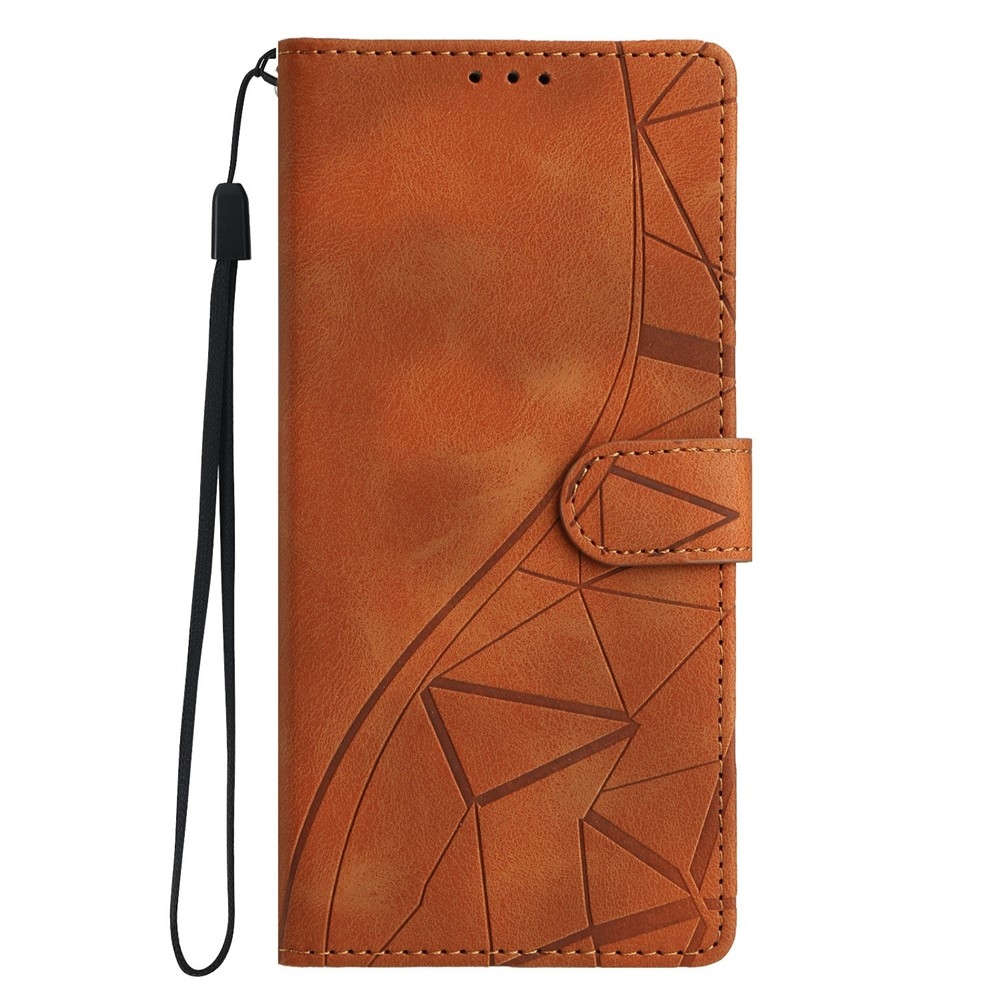 Triangly knižkové púzdro na Xiaomi Redmi Note 15 Pro+ 5G - hnedé