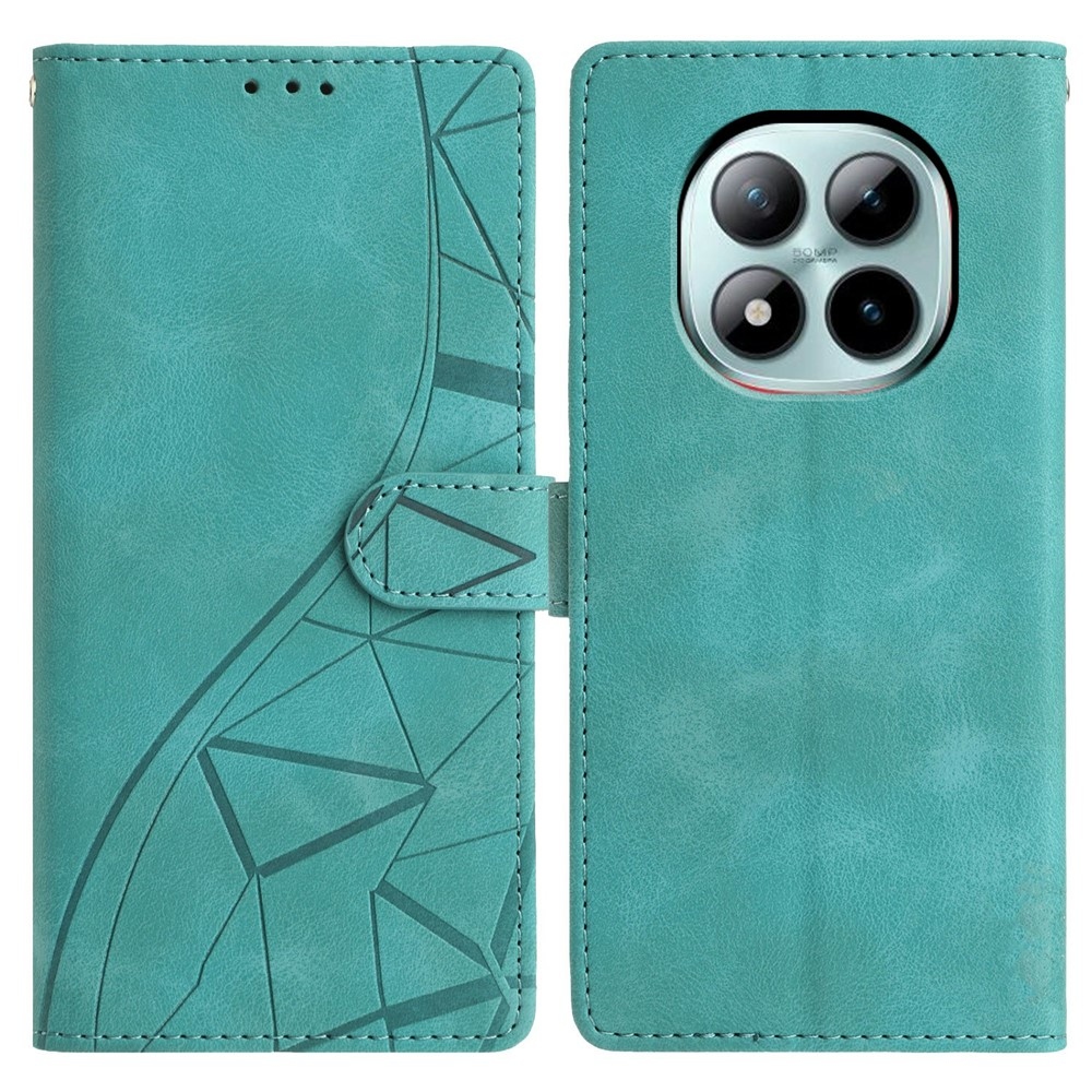 Triangly knižkové púzdro na Xiaomi Redmi Note 15 Pro+ 5G - zelené