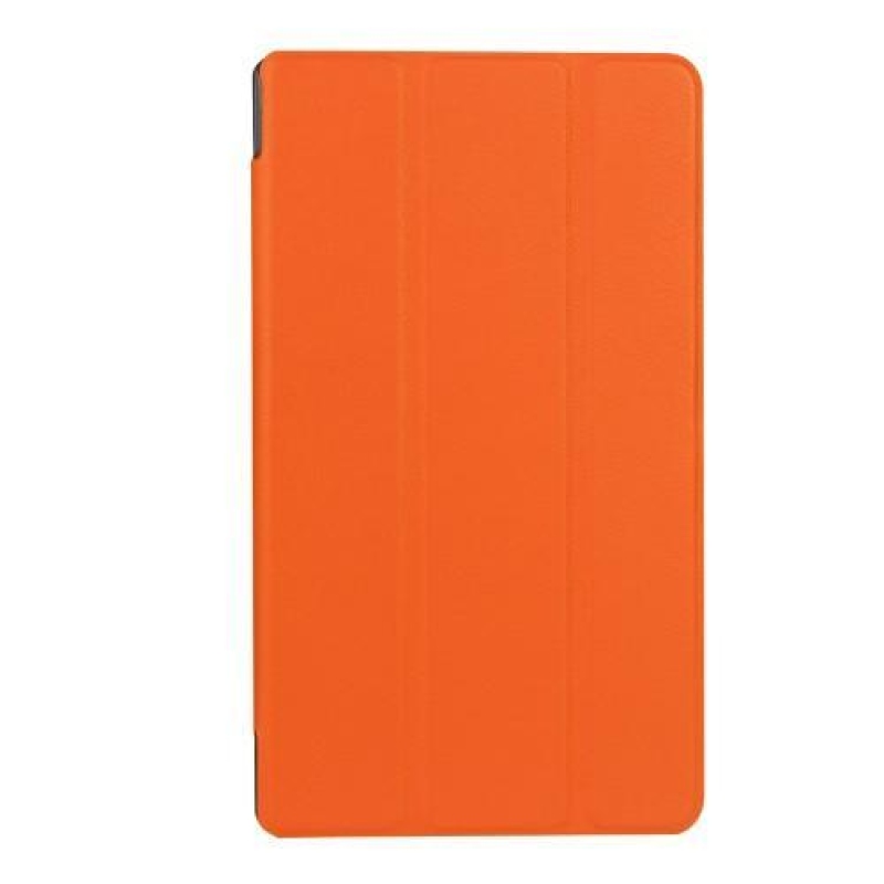 Trifold polohovatelné puzdro pre Lenovo Tab 2 A7-20 - oranžové