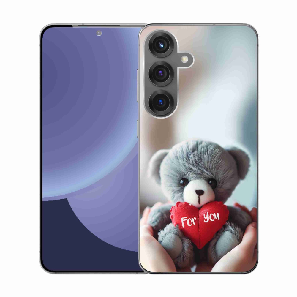 Gélový kryt mmCase na Samsung Galaxy S25 - medvedík pre zamilovaných