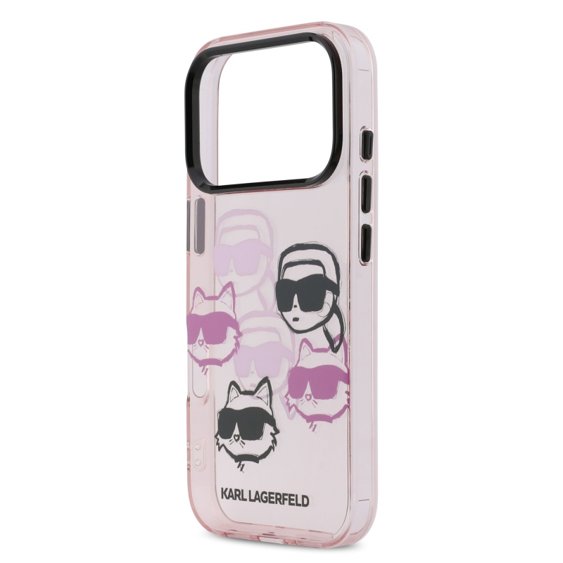 Karl Lagerfeld IML Multi K&CH Heads Zadný kryt pre iPhone 17 Pro Pink