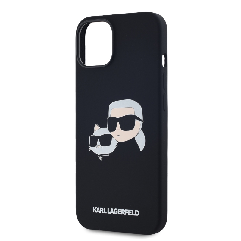 Karl Lagerfeld Liquid Silicone Double Heads Magsafe Zadný Kryt pre iPhone 14 Black