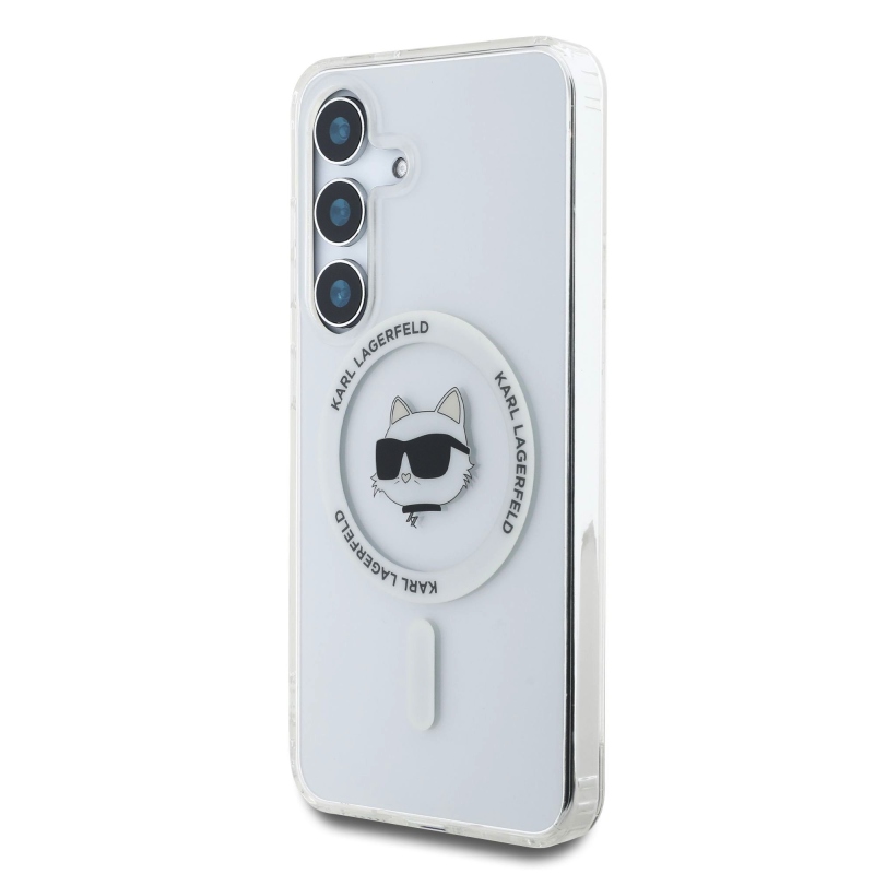 Karl Lagerfeld IML Chúpette Head MagSafe Zadný Kryt pre Samsung Galaxy S25 Transparent