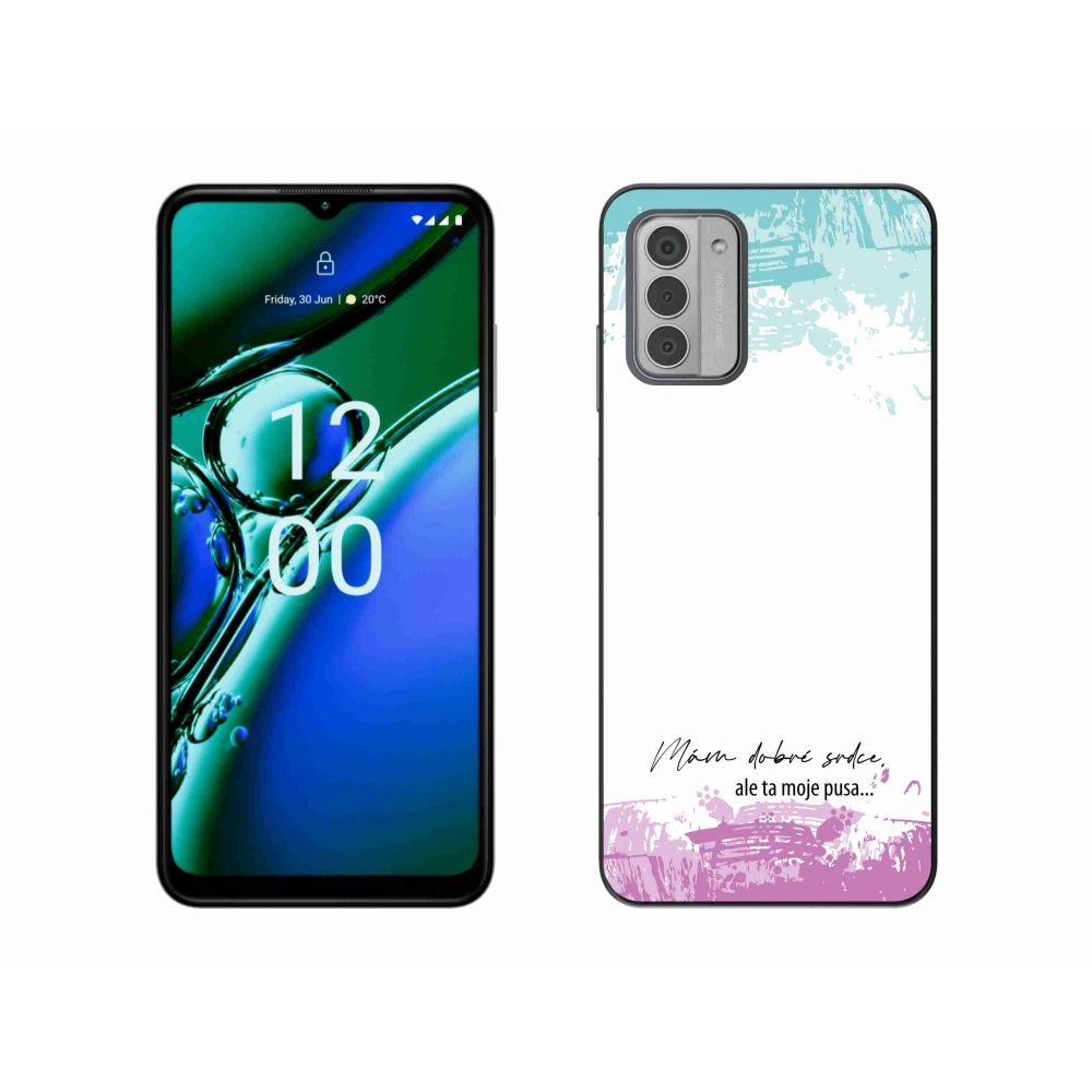Gélový kryt mmCase na Nokia G42 - vtipný text 3 biele pozadie