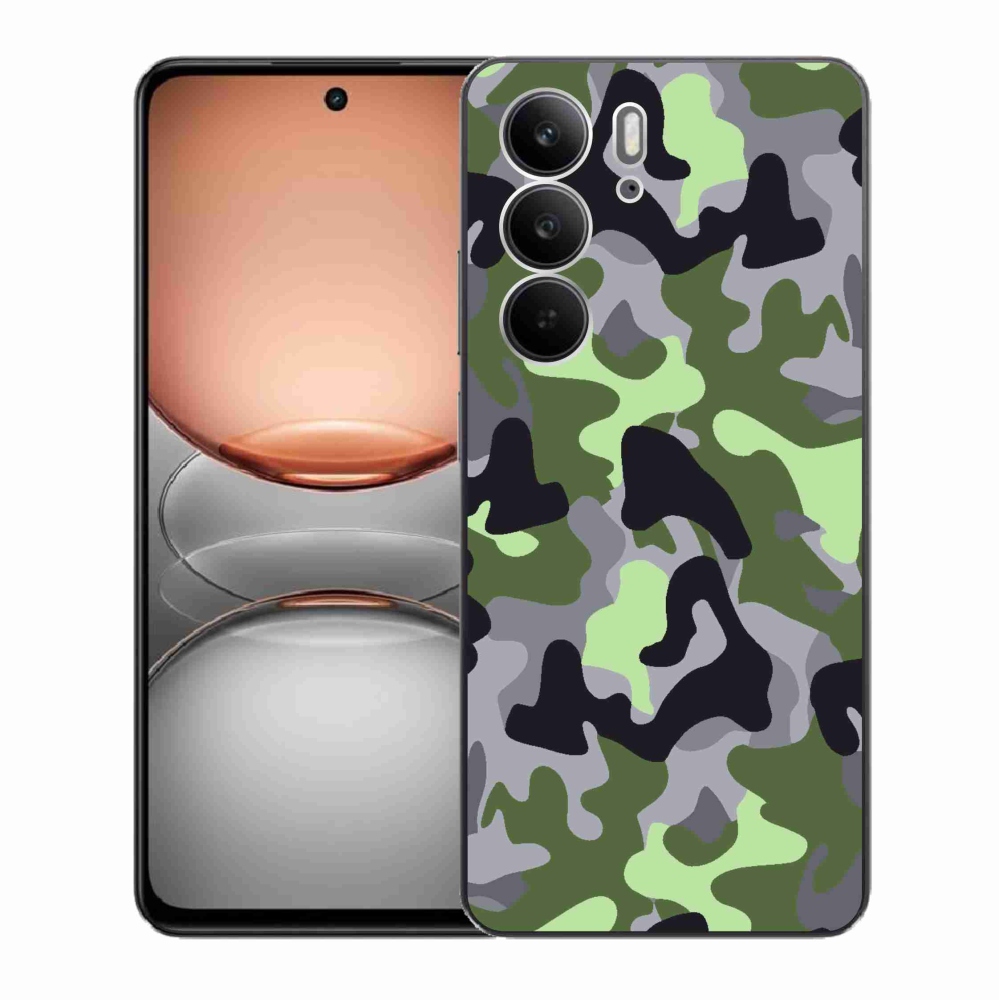 Gélový kryt mmCase na Realme C75 - maskáčový vzor 7
