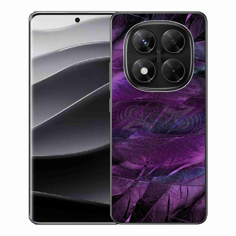 Gélový kryt mmCase na Xiaomi Redmi Note 14 Pro 5G/Poco X7 5G - fialová pírka