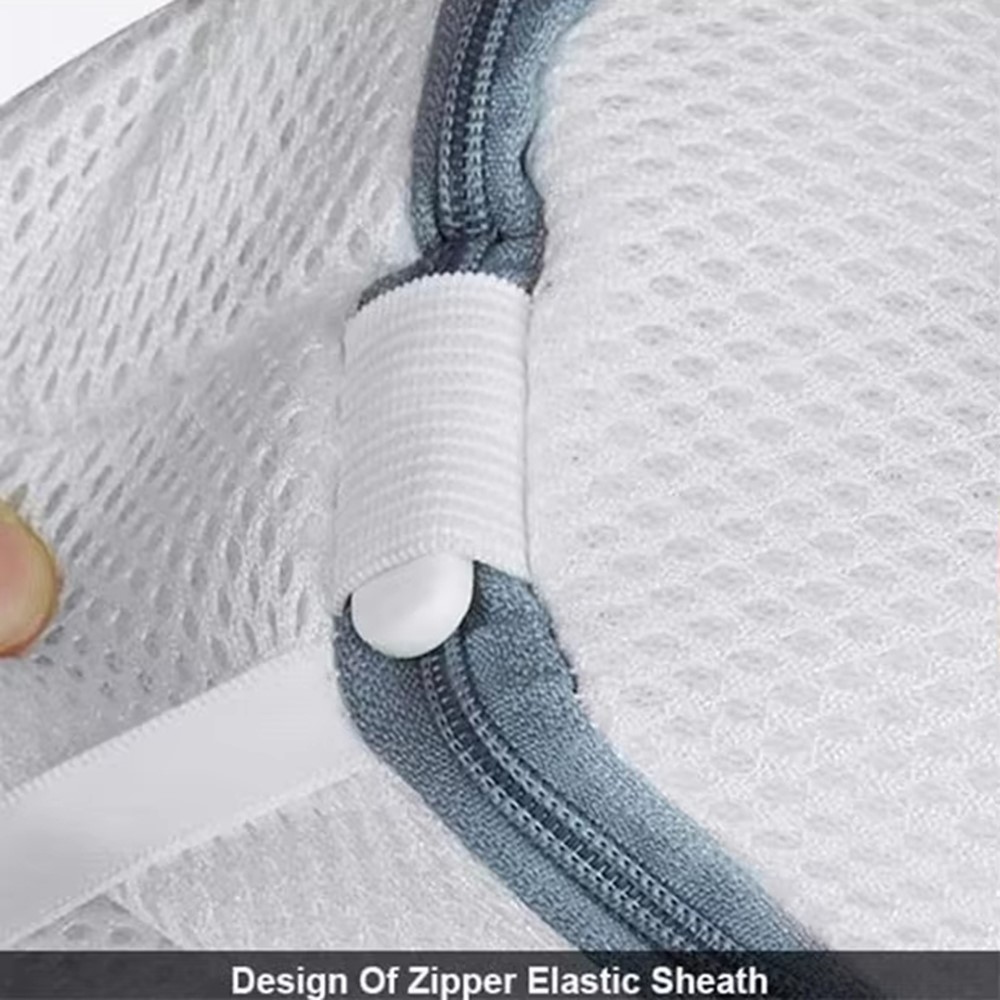 Sieťovaný prací vak na obuv so zipsom - veľkosť L