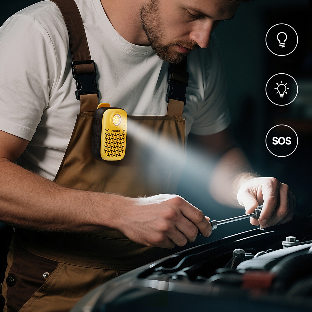 Joyroom Maya JR-MS03 prenosný Bluetooth reproduktor so svietidlom - žltý