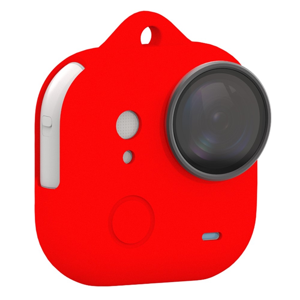 Silikónový ochranný obal s krytkou objektívu pre Insta360 GO Ultra – červený