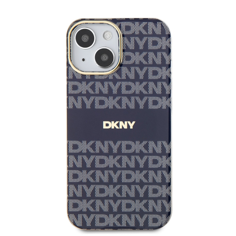 DKNY PC/TPU Repeat Pattern Tonal Stripe Magsafe Zadný Kryt pre iPhone 14 Blue