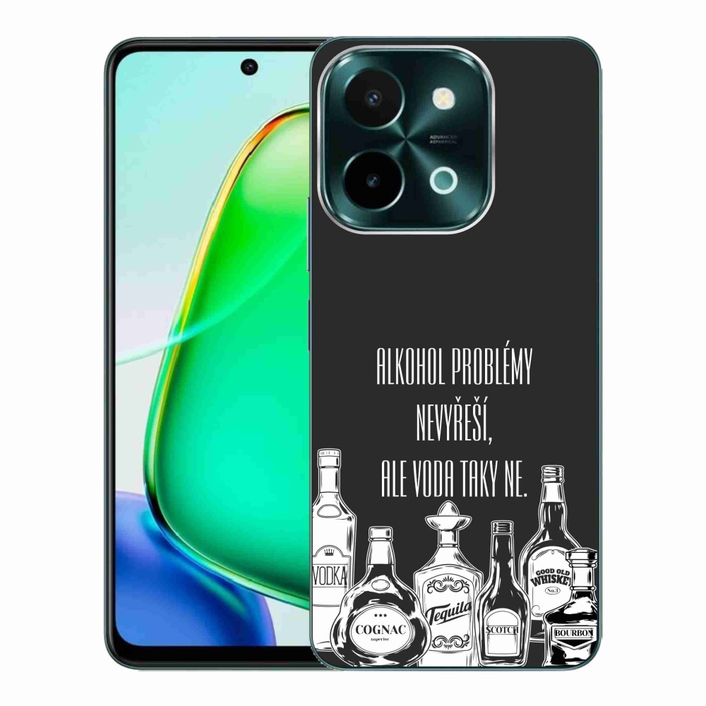 Gélový kryt mmCase na Vivo Y28 - vtipný text čierne pozadie