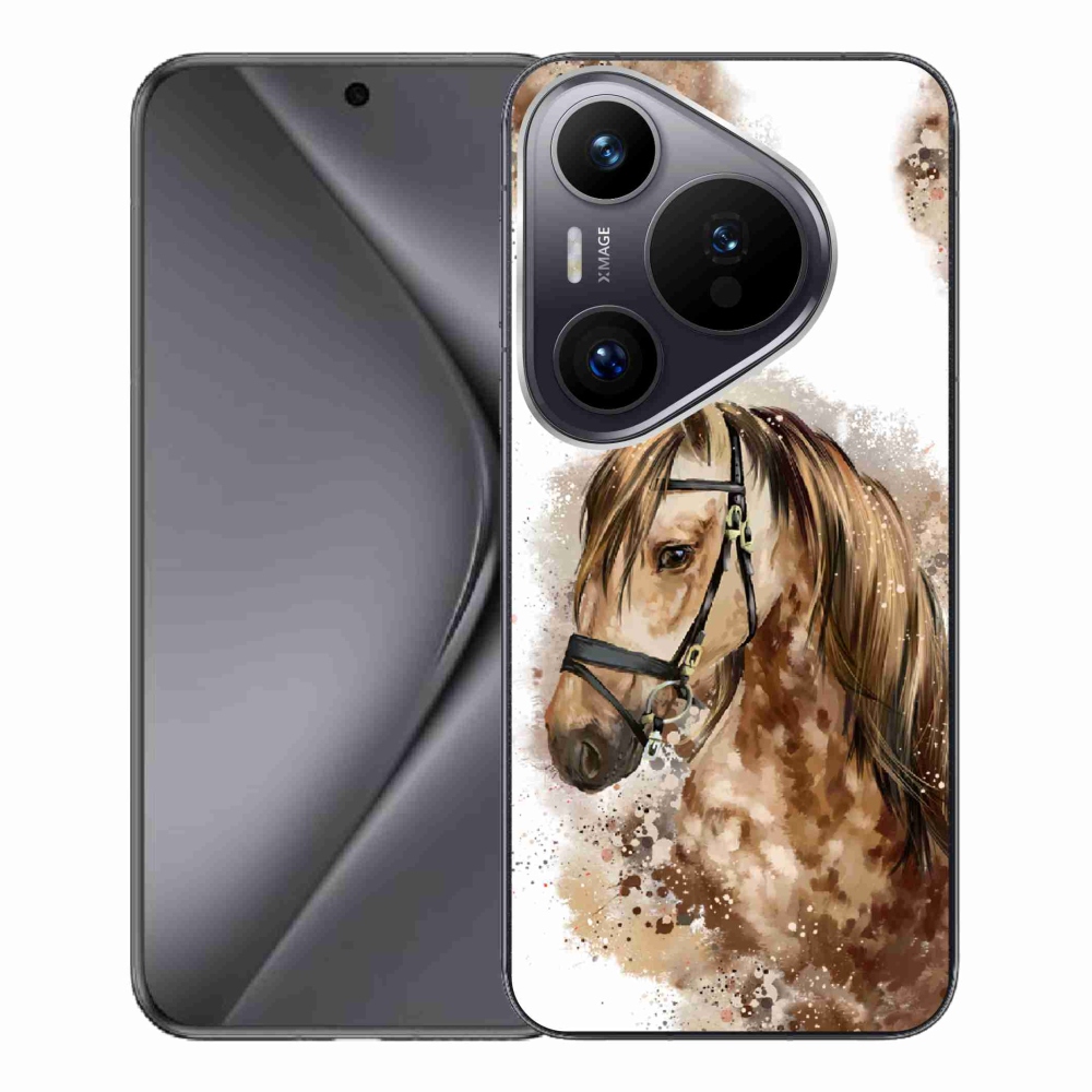 Gélový kryt mmCase na Huawei Pura 70 Pro - hnedý kreslený kôň