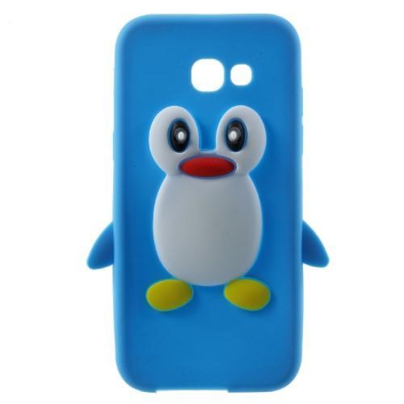 Tučniak 3D silikonový obal pre Samsung Galaxy A3 (2017) - modrý