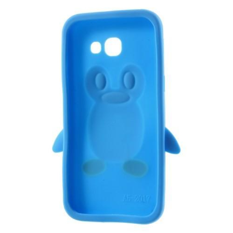 Tučniak 3D silikonový obal pre Samsung Galaxy A3 (2017) - modrý
