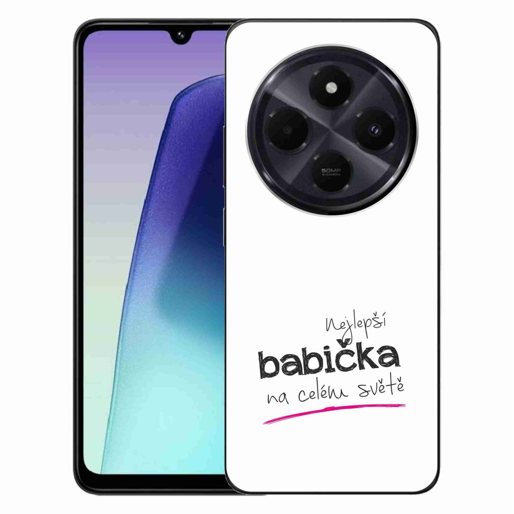Gélový kryt mmCase na Xiaomi Redmi 14C/Poco C75 - najlepšia babička 4 biele pozadie