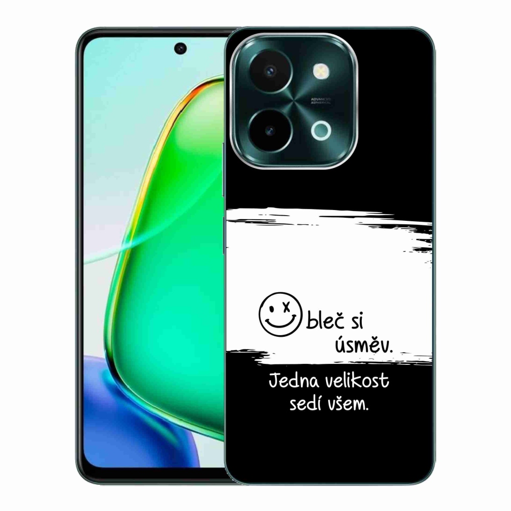 Gélový kryt mmCase na Vivo Y28 - vtipný text 8 bieločierne pozadie