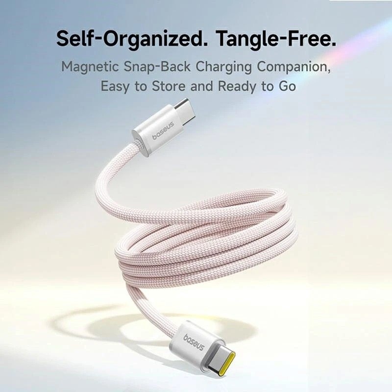 Baseus Dynamic 4 Pro Series Dátový kábel USB-C - USB-C 100W 1m Baby Pink
