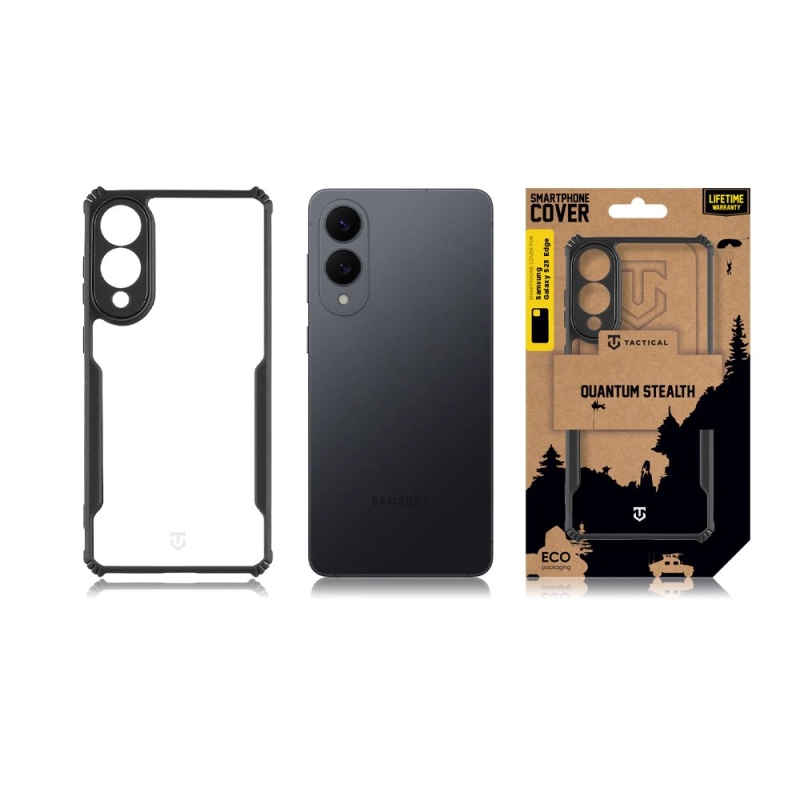 Tactical Quantum Stealth Kryt pre Samsung Galaxy S25 Edge Clear/Black