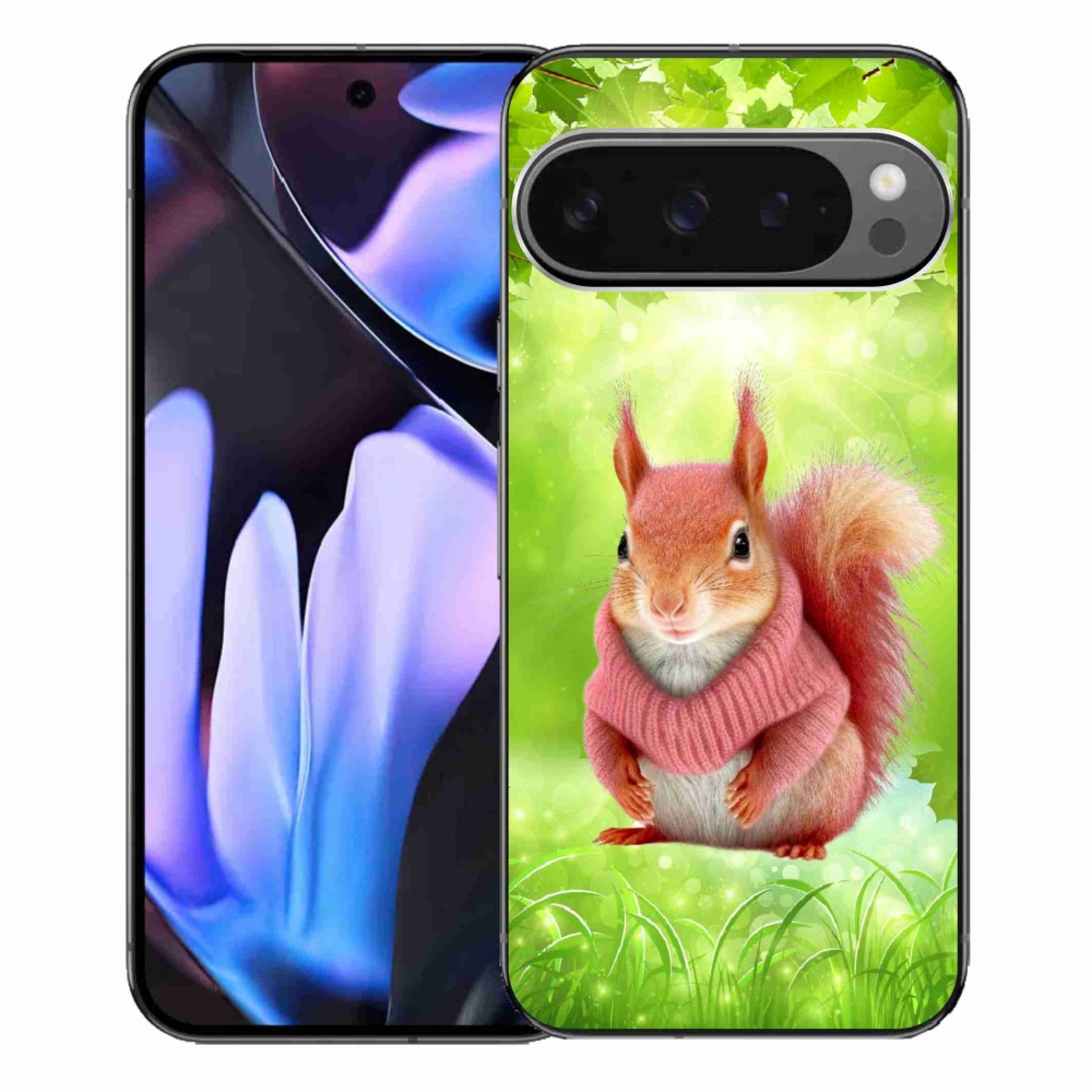 Gélový kryt mmCase na Google Pixel 9 Pro XL - veverička vo svetri