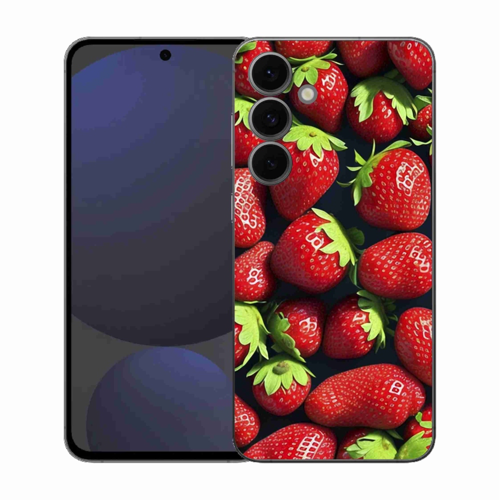 Gélový kryt mmCase na Samsung Galaxy S25 FE - jahody