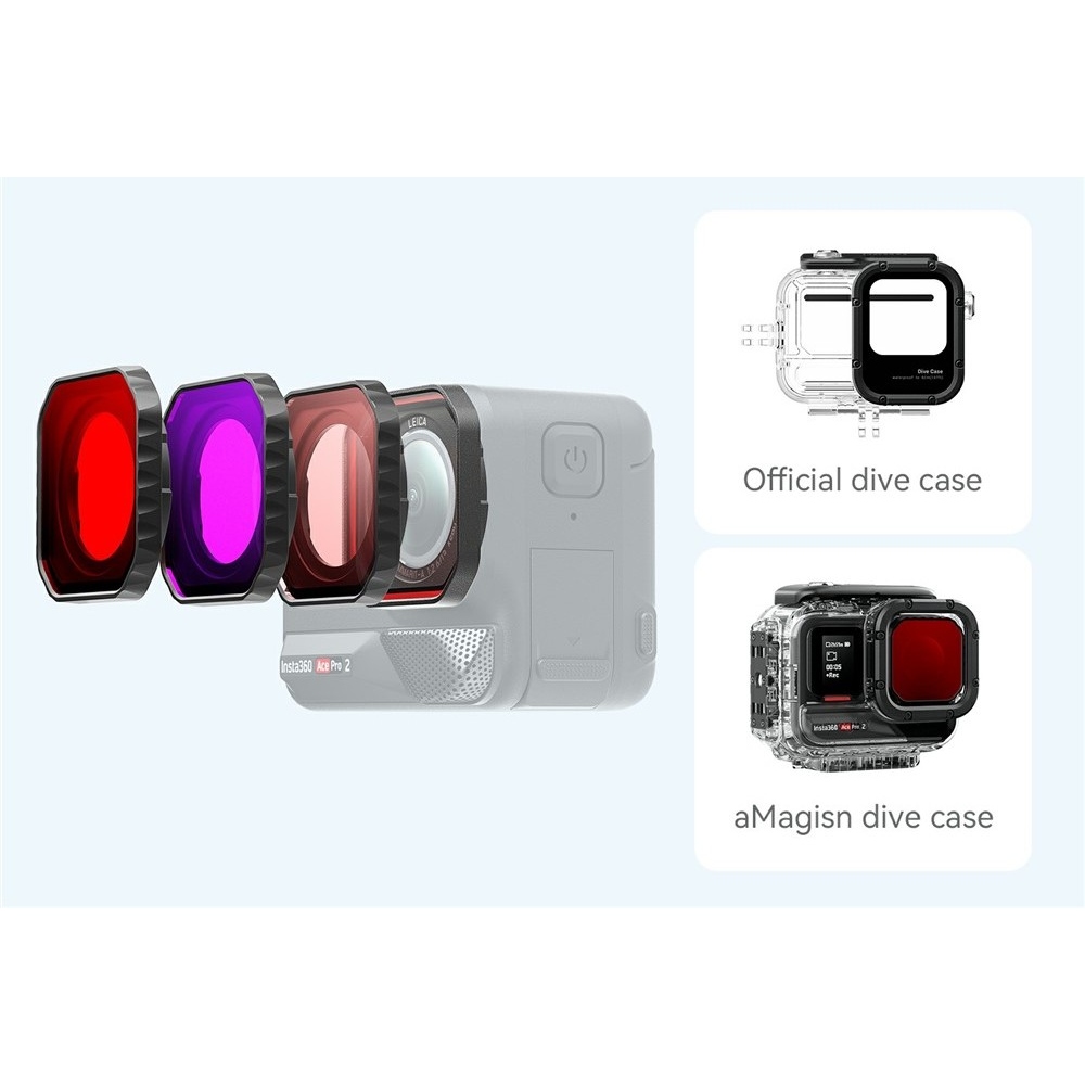 AMAGISN červený potápačský filter pre Insta360 Ace Pro 2