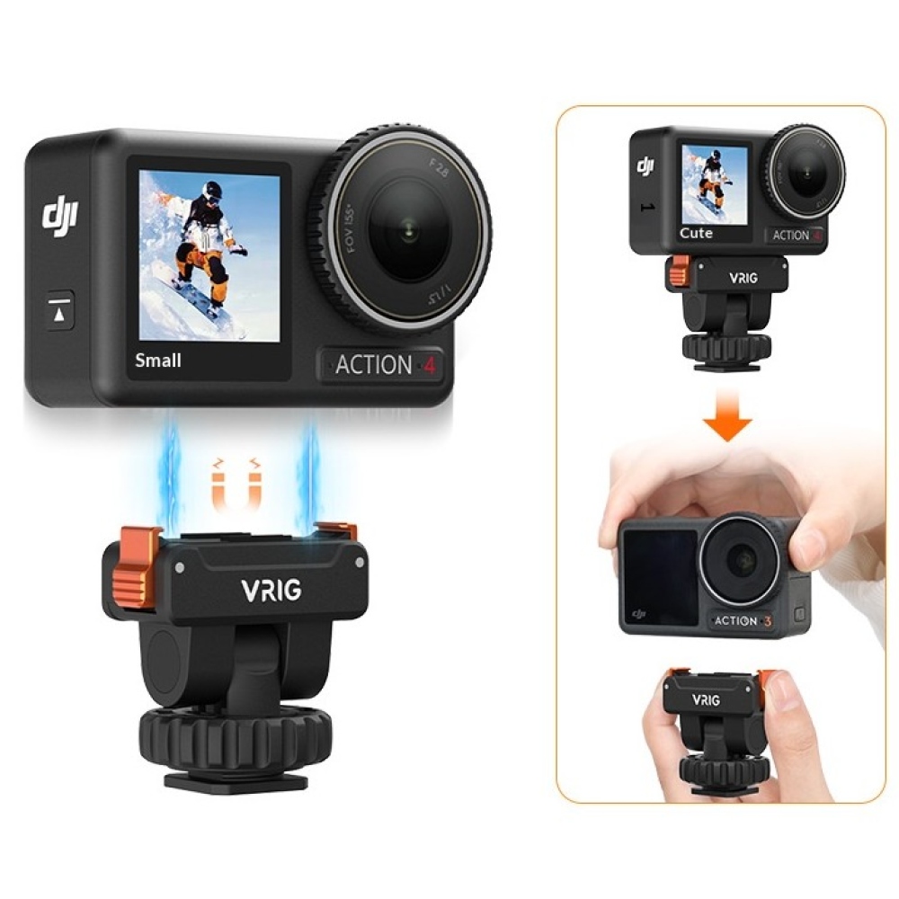 VRIG magnetický rýchloupínací držiak pre DJI Osmo Action 5 Pro, Action 4 a Action 3