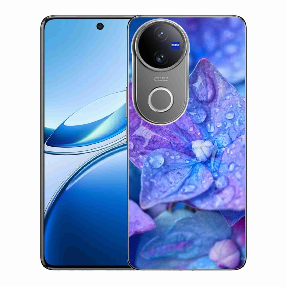 Gélový kryt mmCase na Vivo V50 5G - fialový kvet