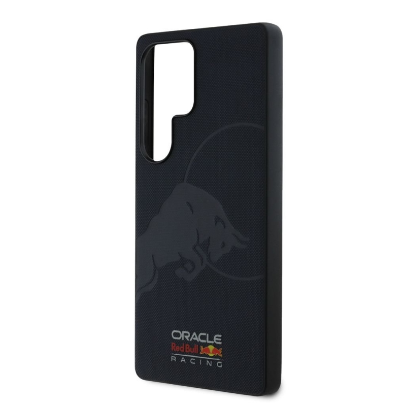 Red Bull Leather Meshed Debossed Logo MagSafe Zadný Kryt pre Samsung Galaxy S25 Ultra Navy