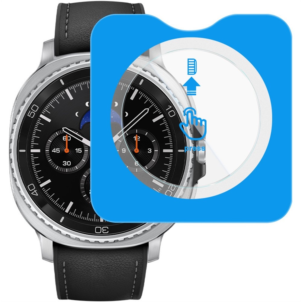 Tvrdené sklo na Samsung Galaxy Watch8 Classic 46mm s aplikačným rámčekom