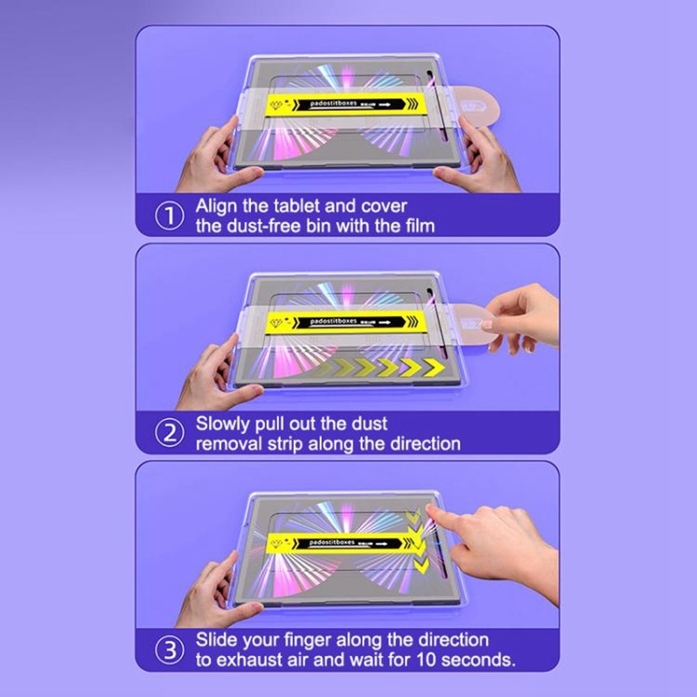 Tvrdené sklo na tablet iPad Pro 11 (2024)/(2025) s aplikačným rámčekom