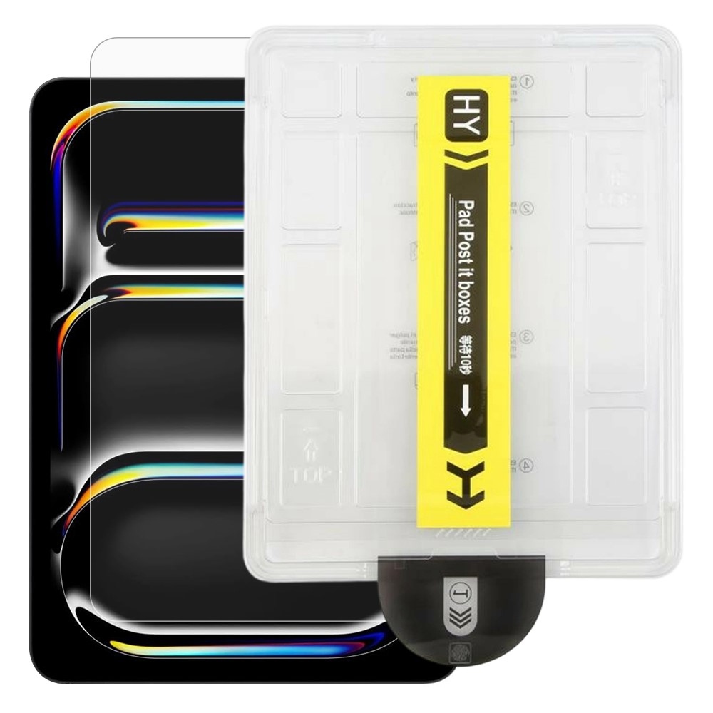 Tvrdené sklo na tablet iPad Pro 11 (2024)/(2025) s aplikačným rámčekom