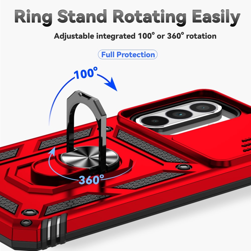 Ring odolný kryt na Samsung Galaxy A36 5G - červený