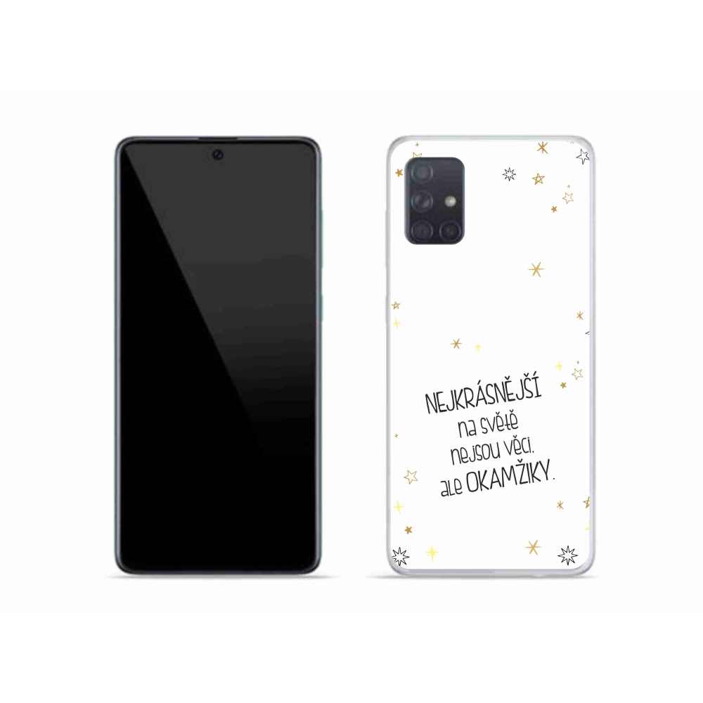 Gélový kryt mmCase na Samsung Galaxy A51 - citát 4 biele pozadie