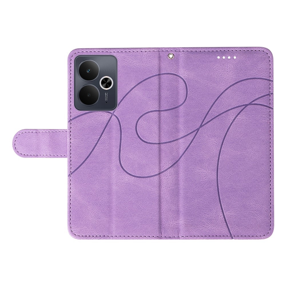 Curved knižkové puzdro na Realme 14 5G/14T 5G - fialové
