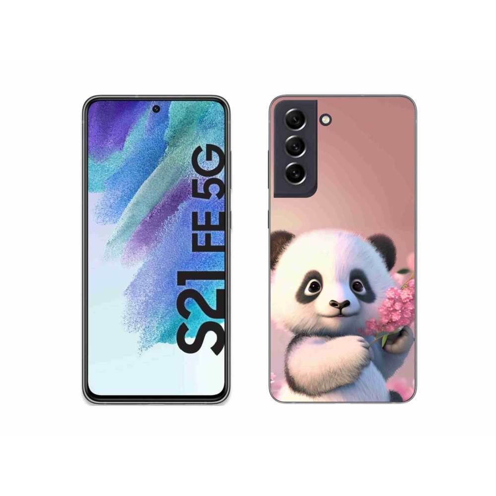 Gélový kryt mmCase na Samsung Galaxy S21 FE 5G - roztomilá panda