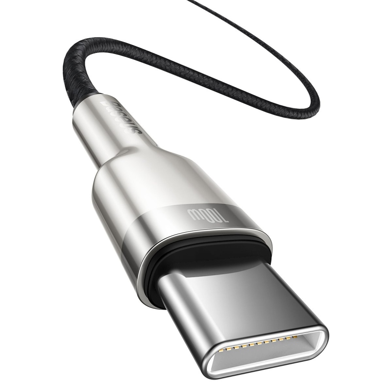 Baseus Cafule Metal Series Dátový Kábel USB-C - USB-C 100W 1m Black