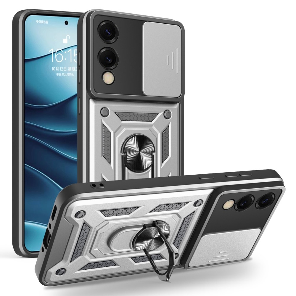 Slide odolný kryt na Samsung Galaxy S25 Edge - strieborný