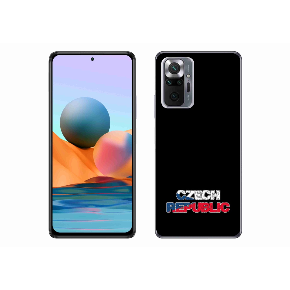 Gélový kryt mmCase na Xiaomi Redmi Note 10 Pro - Czech Republic čierne pozadie