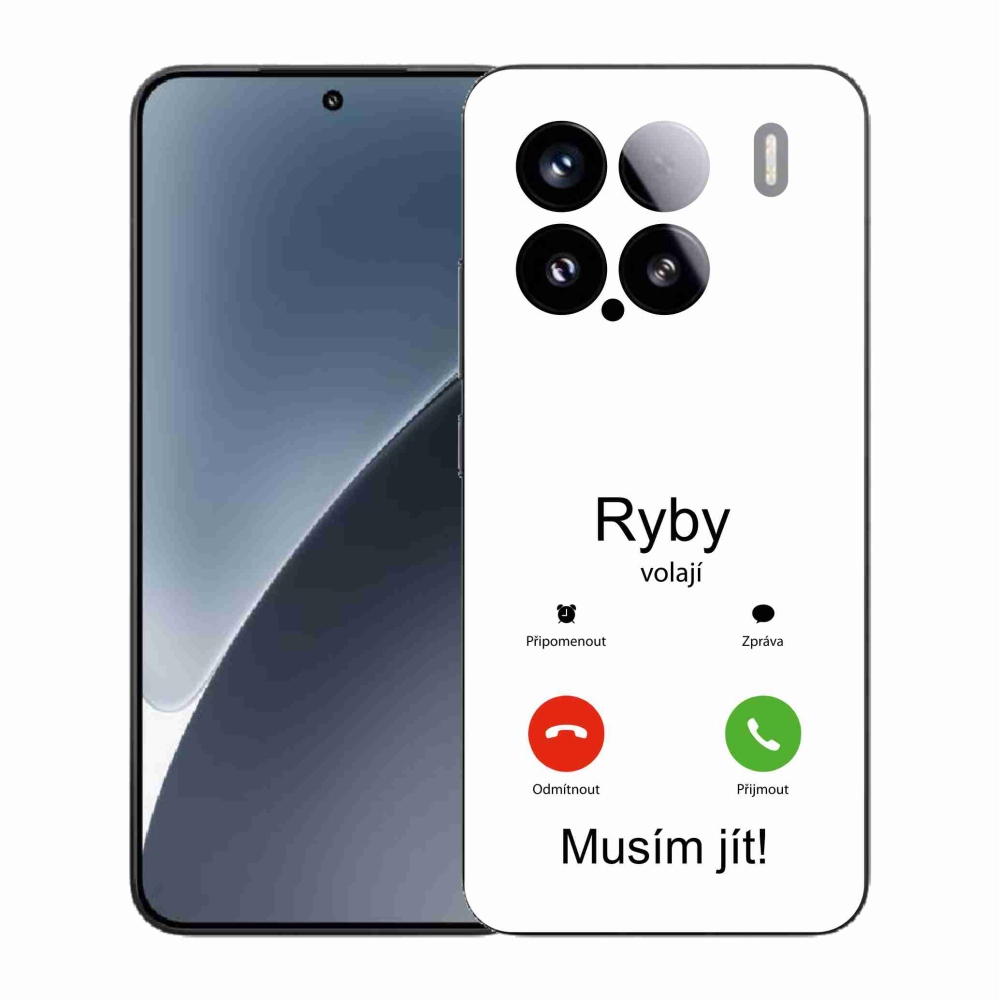 Gélový kryt mmCase na Xiaomi 15 - ryby volajú biele pozadie
