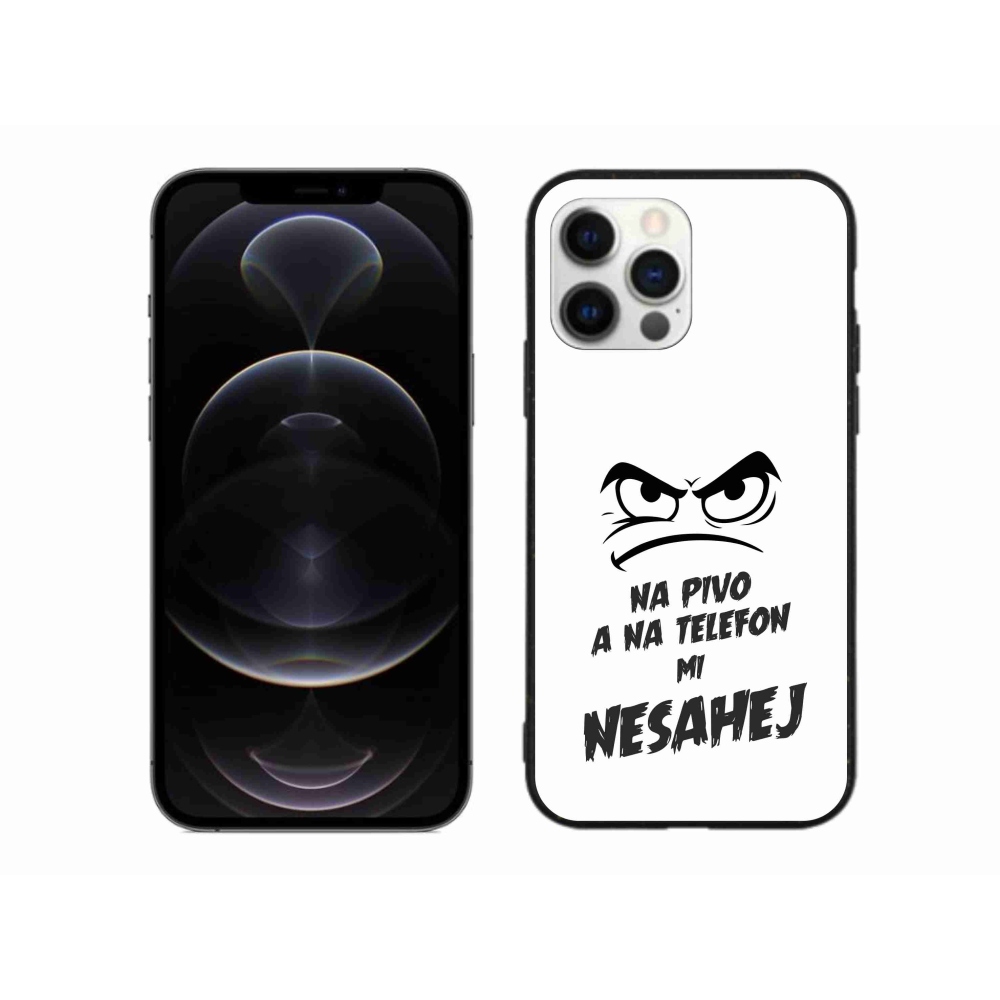Gélový kryt mmCase na iPhone 12 Pro Max - pivný motív 2 biele pozadie