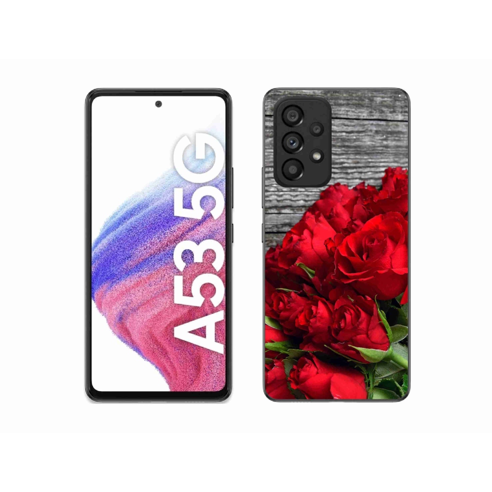 Gélový kryt mmCase na Samsung Galaxy A53 5G - červené ruže